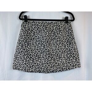 Abercrombie & Fitch Black Cream Lined Mini Pencil Skirt Women's‎ Size 8